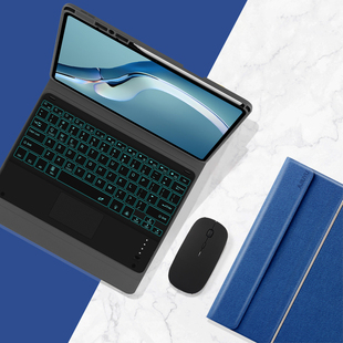 适用华为MatePad  Pro 12.6蓝牙键盘2021新款平板WGR-W09转轴保护套AN19无线触控键盘背光磁吸触控带笔槽软壳