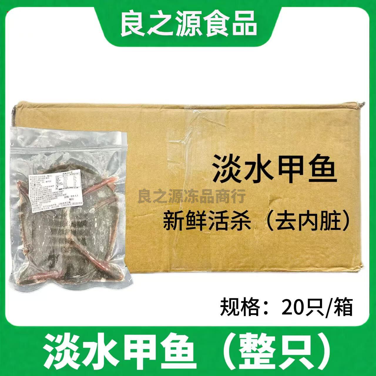 淡水甲鱼整只整箱20只汉寿甲鱼