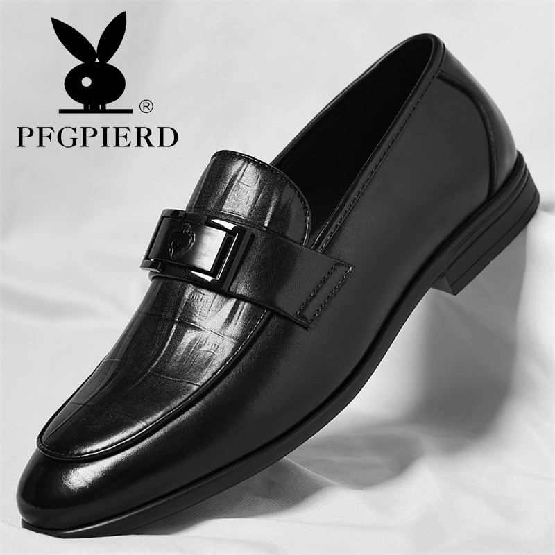 男士豆豆鞋子真皮透气休闲皮鞋男