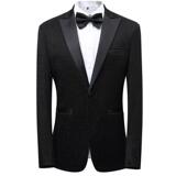 男士歌手闪亮修身正装西服外套婚礼演出主持礼服伴郎西装X55P100，男装西服套装，星座1217-1