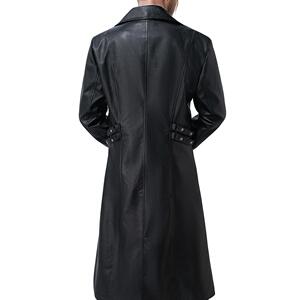 中世纪服饰pu皮大衣男士长款休闲秋冬新款风衣F06特P135图片