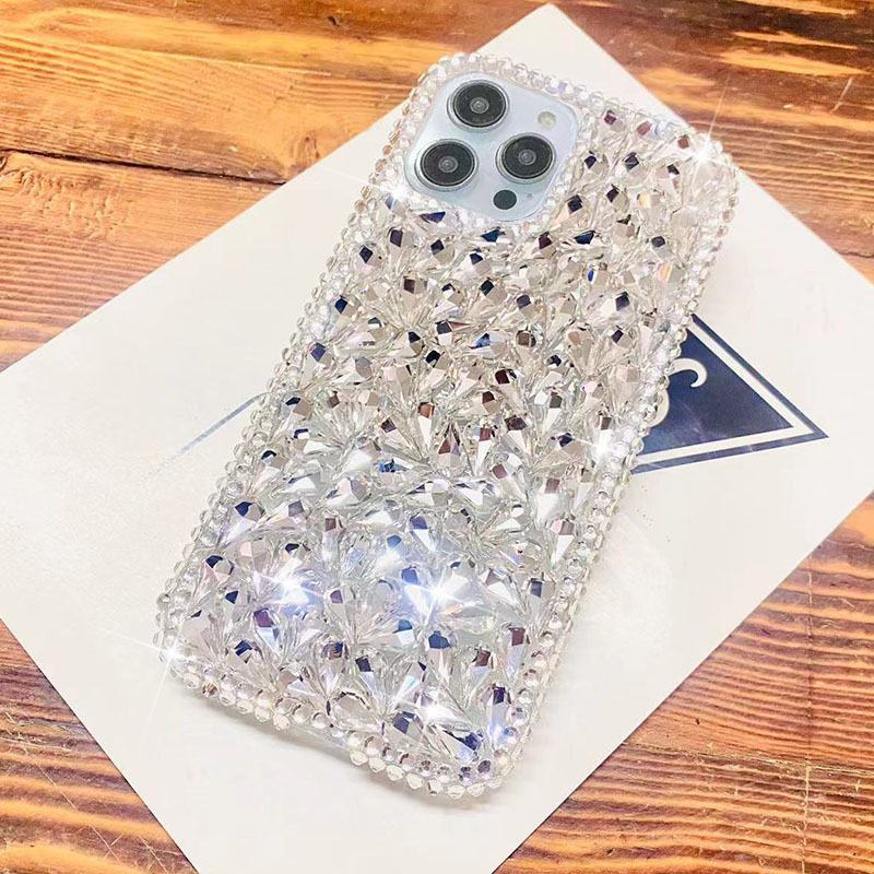 闪钻适用苹果16promax手机壳新款外壳iPhone15plus镶钻水钻2024网红爆款钻石14气质女神带钻奢华轻奢防摔超火