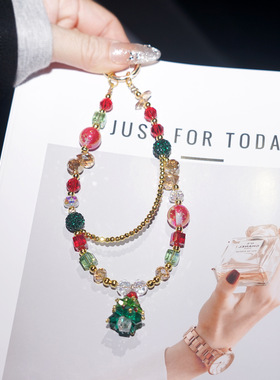 圣诞水晶手腕款手机挂绳超好看独特手链女精致高级感2026新款挂件