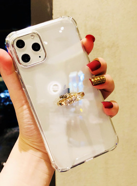 适用苹果16promax手机壳iPhone14指环扣一体15带手扣新款支架透明13水钻闪钻懒人保护壳新款2023女款防摔硅胶