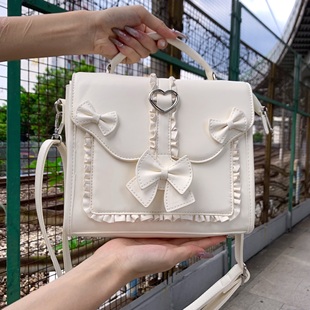 樱桃酱痛包通勤原创经典优雅蝴蝶结Lolita女小食量手提单肩斜挎包