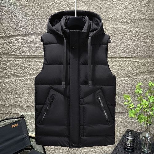 【可脱帽】2025新款羽绒棉马甲男