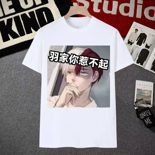 快手少羽衣服伤感头像短袖男t恤女和平精英网红主播粉丝学生衣服