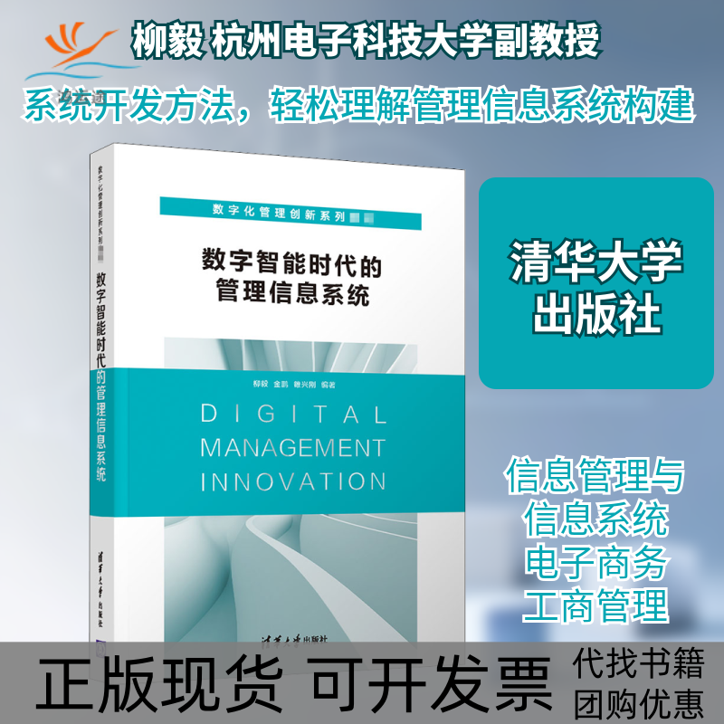 【正版书包邮】数字智能时代的管理信息系统柳毅金鹏雒兴刚清华大学出版社