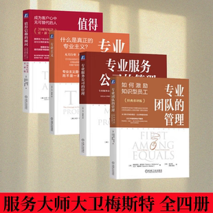【服务大师大卫梅斯特系列 全4册】专业主义+值得信赖的顾问+专业服务公司的管理+专业团队的管理 激励知识型员工 团队管理