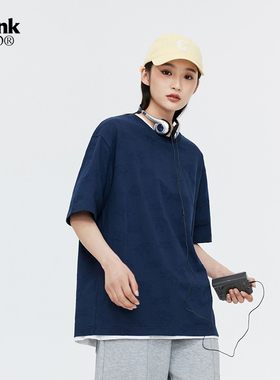 CONKLAB可可羊满幅印花短袖t恤男夏季薄款潮牌情侣5分中袖体恤衫