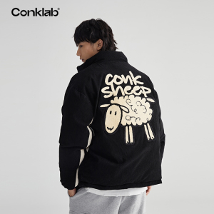 CONKLAB-conk sheep小羊棉服男冬季加厚潮牌外套灯芯绒情侣棉衣服