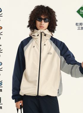 conklab 杜邦特氟龙三防户外冲锋衣男宽松连帽情侣外套秋冬夹克潮