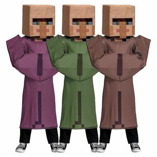 【新品】我的世界MC万圣节村民造型儿童搞怪cos表演服演出服