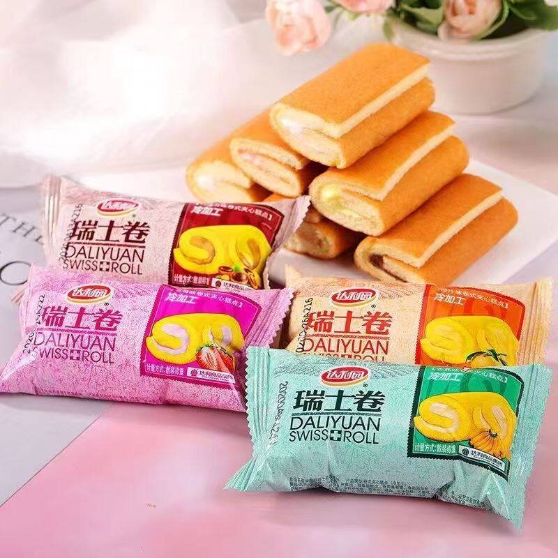 达利园瑞士卷香蕉味瑞士卷橙汁味休闲解馋下午茶点心代餐混装