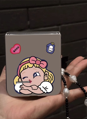 不二家女孩适用小米mix2手机壳三星Zflip7华为Pocket折叠荣耀OPPO FindN3摩托罗拉razr60电镀新款PuraX保护套