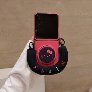 玫红凯蒂磁吸适用小米mix2手机壳三星Zflip7华为Pocket折叠荣耀OPPO PuraX保护套5 FindN3摩托罗拉razr60新款