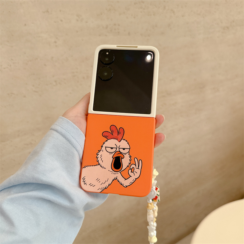 撞色欧鸡八K折叠屏手机壳