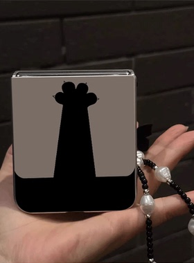 猫咪爪子适用小米mix2手机壳三星Zflip7华为Pocket折叠荣耀OPPO FindN3摩托罗拉razr60新款PuraX电镀保护套5