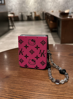 大牌线条凯蒂适用小米mix2手机壳三星Zflip7华为Pocket折叠荣耀OPPO FindN3摩托罗拉razr60新款PuraX保护套5