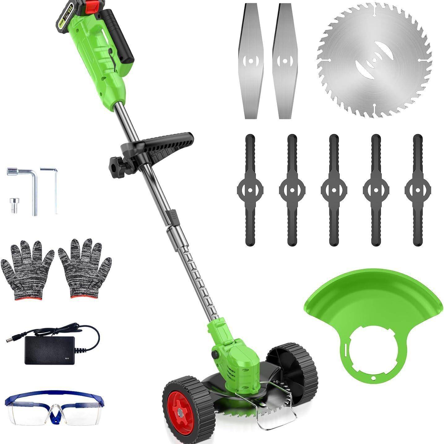 小型割草机家用锂电池动除锄草机充电式草坪修剪机功能打草机神器