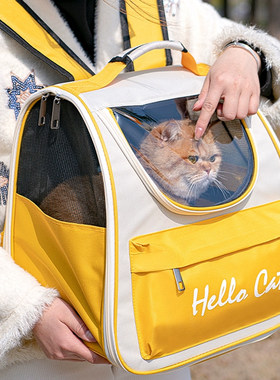 猫包狗包外出便携猫背包大容量宠物太空舱携带猫狗箱子双肩猫书包