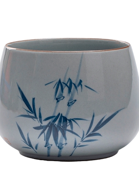 草木灰手绘-翠竹茶渣缸