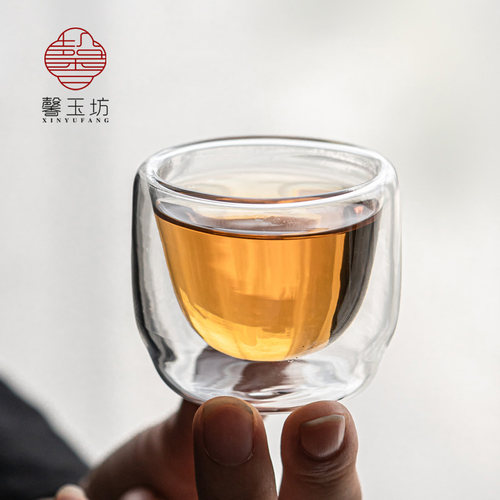 馨玉坊双层隔热茶杯家用