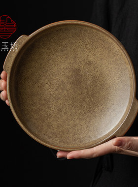 大号陶瓷烤盘明火电陶炉可用