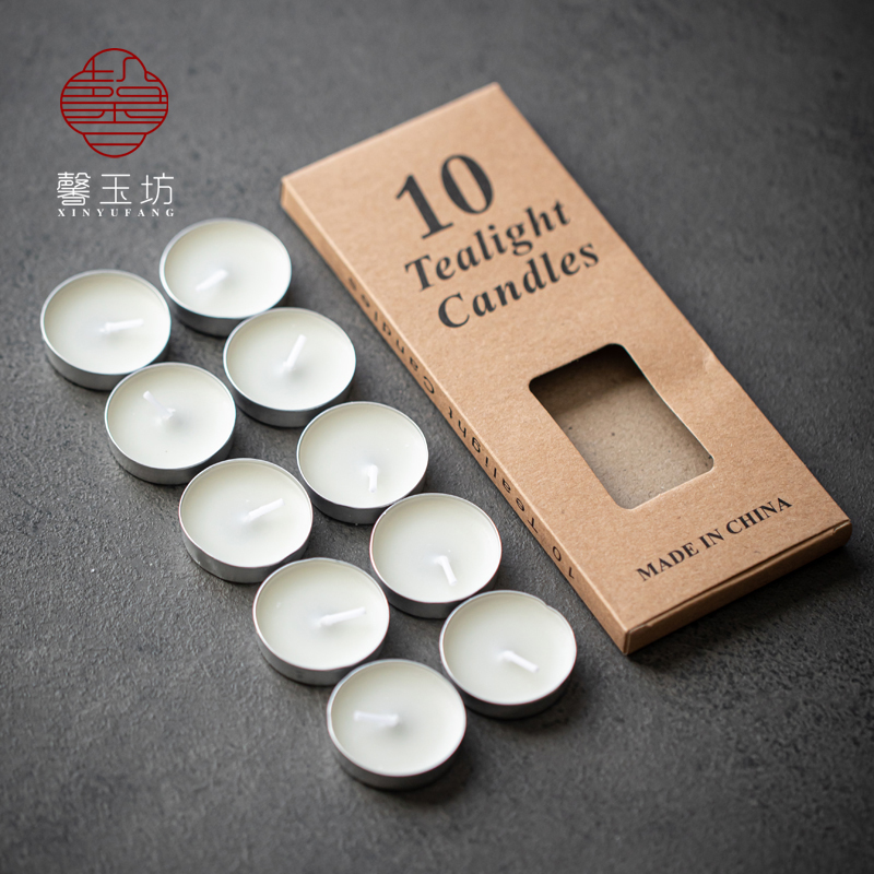 无烟茶蜡保温加热温茶煮茶香薰蜡烛酒店KTV圆形浪漫生日party蜡烛