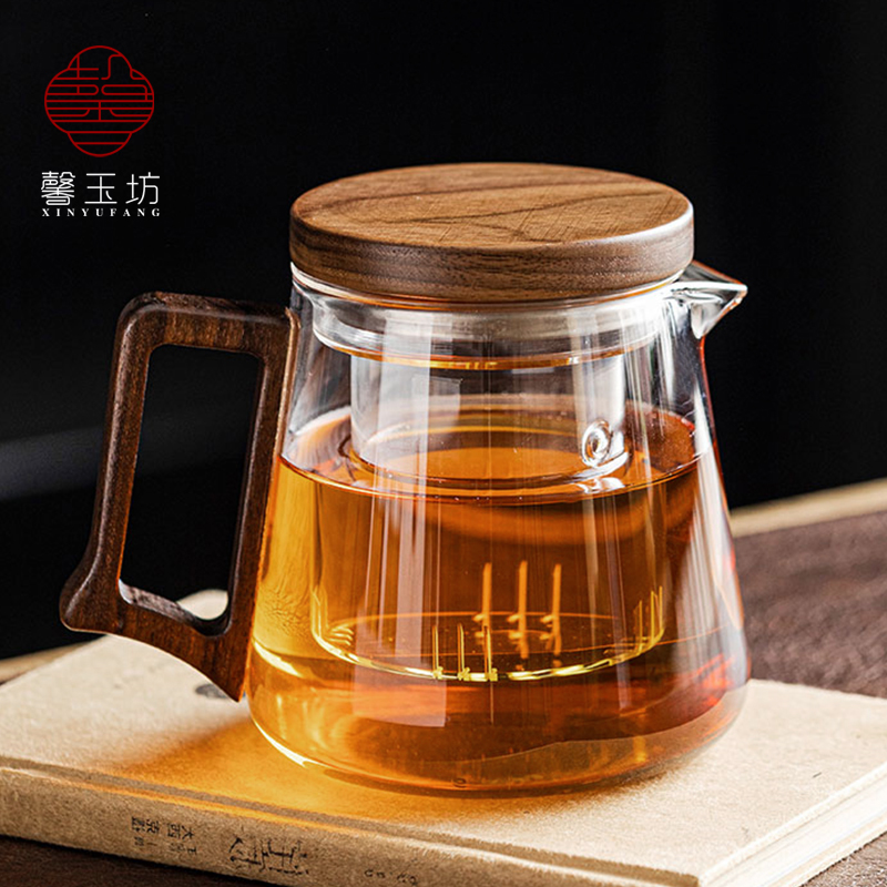 馨玉坊云林透明色玻璃茶壶