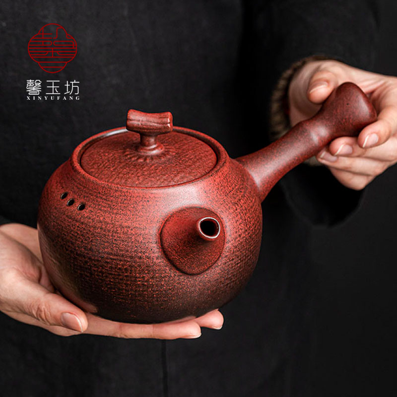 可干烧可明火罐罐茶户外围炉煮茶壶烤奶茶侧把陶壶电陶炉煮茶器