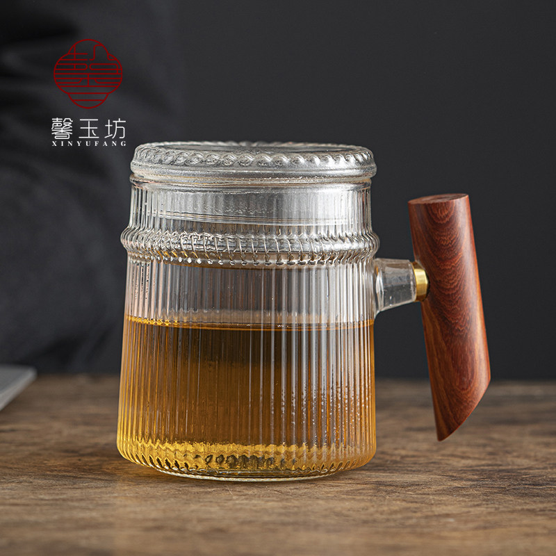 馨玉坊月牙杯过滤茶杯水杯耐热玻璃茶水分离泡绿茶杯专用茶杯杯子,餐饮具,茶杯,淘宝优惠券,粉丝福利购,淘宝优惠卷