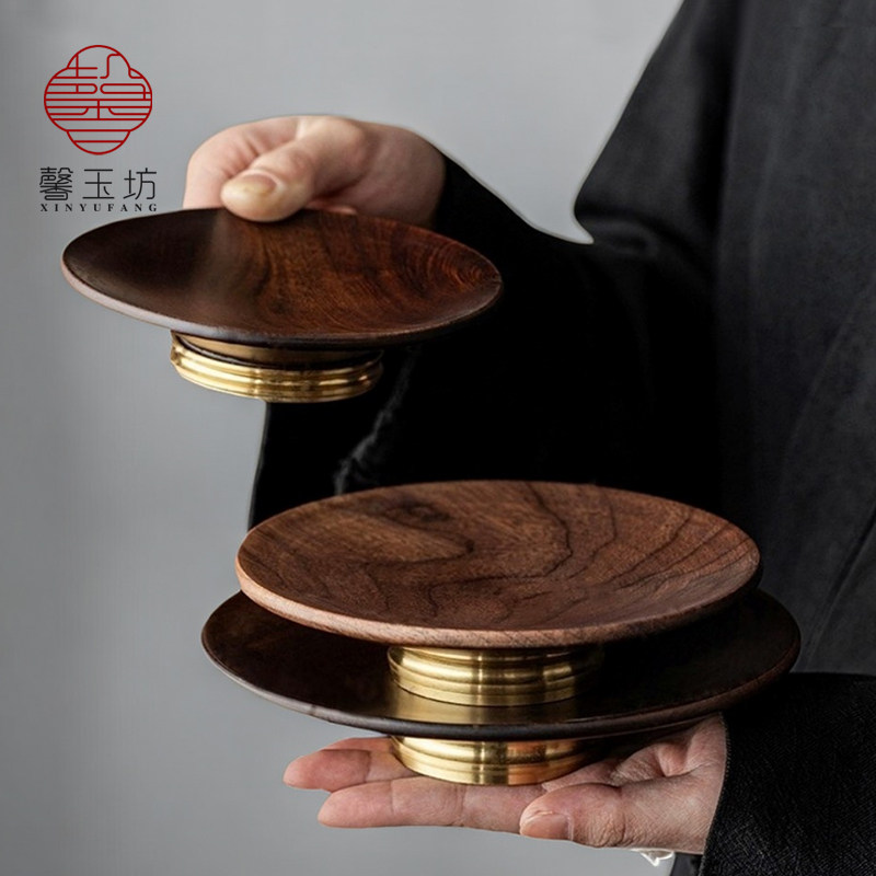 黑胡桃木中式高脚果盘家用高档木盘子坚果糕点盘精致佛手柑茶点盘,餐饮具,茶道/零配,淘宝优惠券,粉丝福利购,淘宝优惠卷