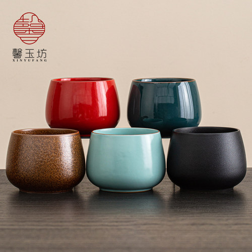 大容量陶瓷茶渣缸茶洗多种颜色