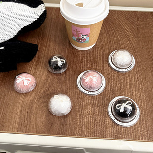 日韩珍珠蝴蝶结手机气囊支架球形磁吸便携新款原创桌面可伸缩批发