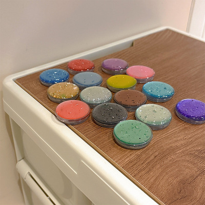 简约个性彩色系羽纱银箔手机支架日韩小众轻奢气质便携桌面气囊