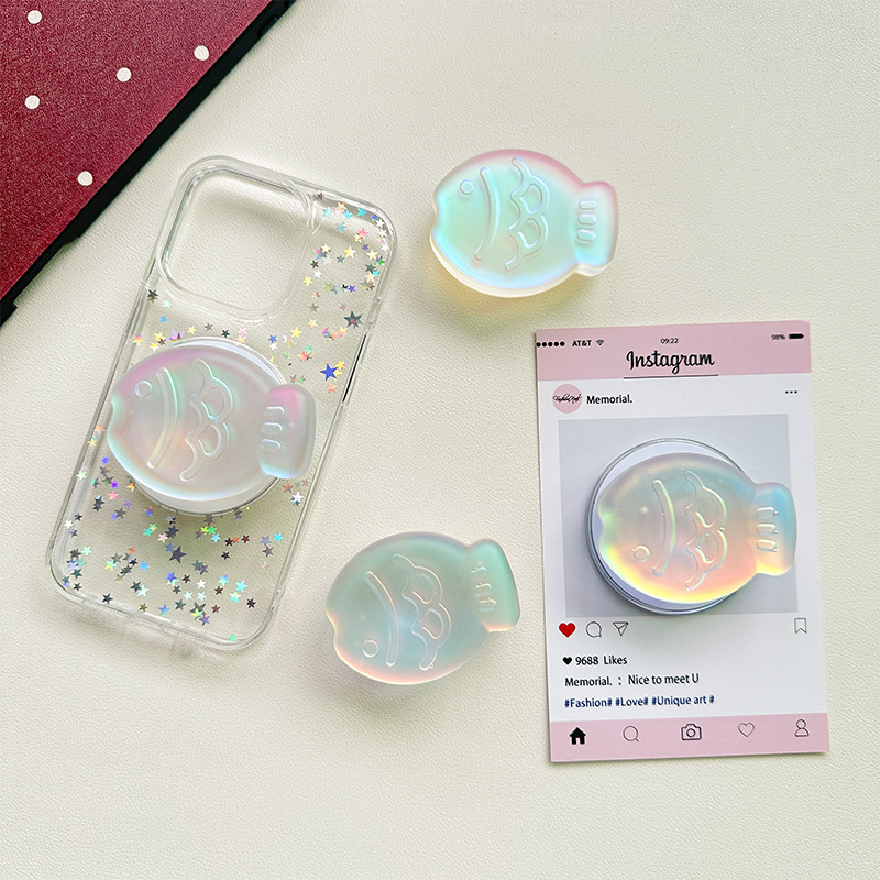 小鱼黏贴通用伸缩气囊支架小礼品