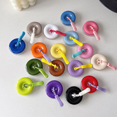 纯色立体纽扣手机气囊支架韩国ins风粘贴式 可伸缩便携看追剧支架