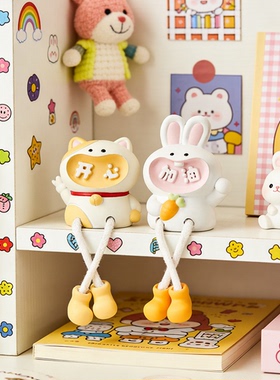 可爱卡通动物钥匙扣挂件一对