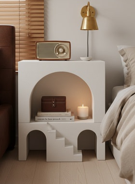 北欧简约拱门造型多层收纳柜摆件