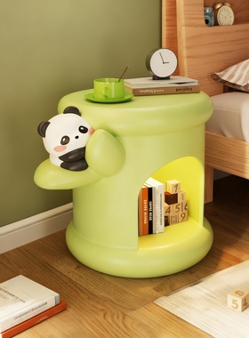 儿童房可爱熊猫收纳凳