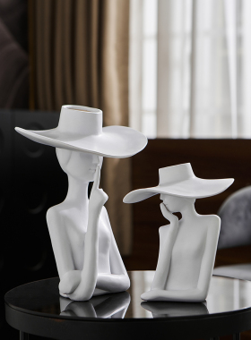 抽象人物花瓶摆件客厅插花高级感小众艺术电视柜家居装饰品样板间