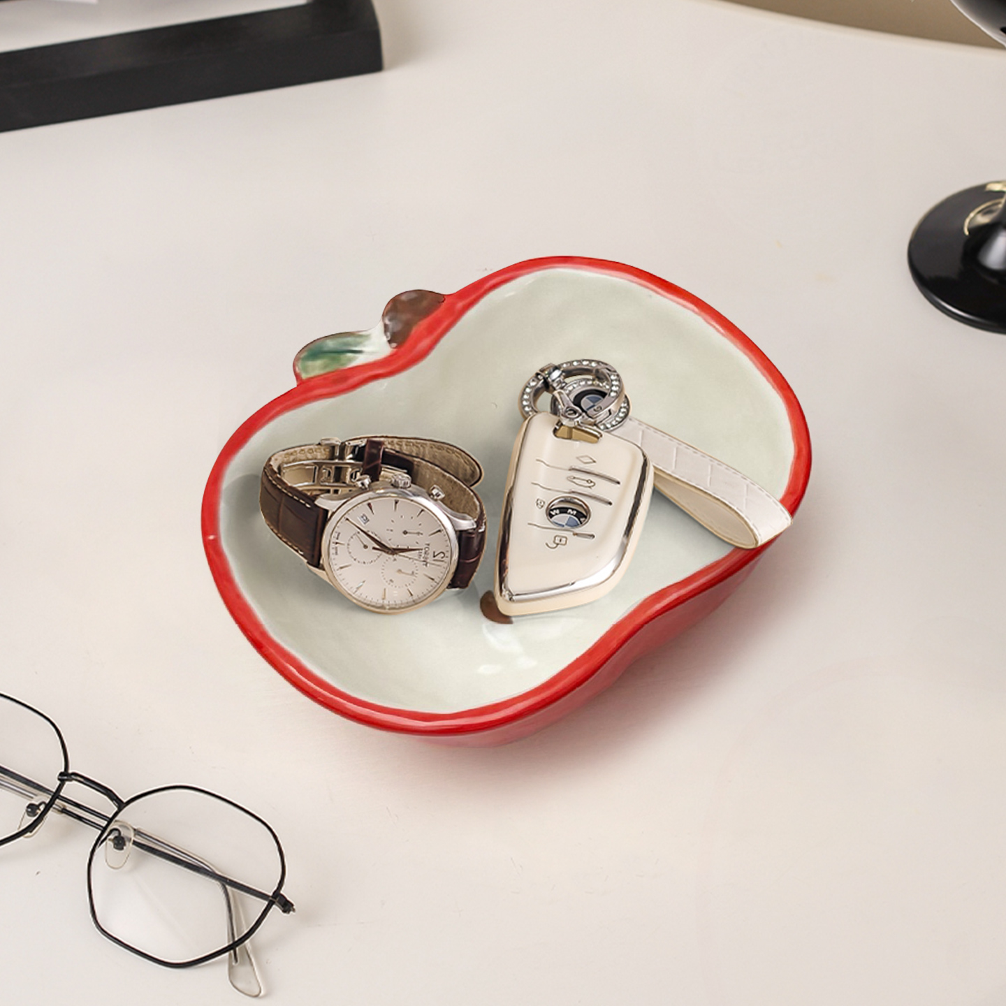 创意苹果盘治愈桌面小确幸