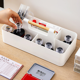 印章专用盒子公司办公室装公印章印鉴章公章公私章分格收纳放置盒