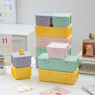 收纳盒子储物盒小东西分类零碎杂物收纳整理盒桌面带盖塑料小盒子