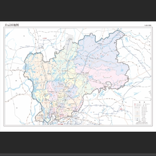 广东白云区地图高清电子版矢量行政图市县街交通路线素材设计文件