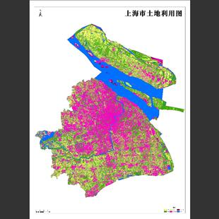 上海土地利用地图电子版高清大尺寸高清地图jpg素材设计文件