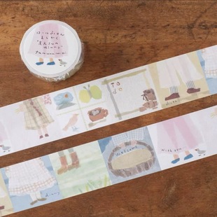 【现货】日本手纸社北岸由美LittleHouse 田村美纪便签卷手帐素材