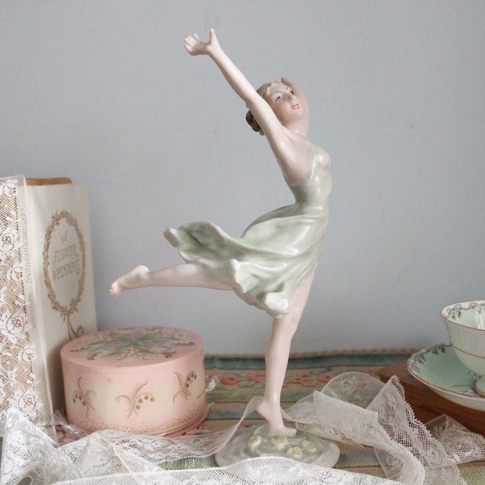Bonheurgirl 德国产 作家手绘 精美芭蕾舞女孩 装饰艺术瓷偶雕像