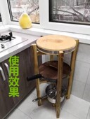 实木槐木高硬度耐用架子菜墩架砧板架厨房储物架置物台洗手盆花架